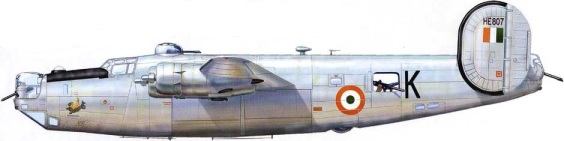 Algunos Liberators exRAF operaron en la Indian Air Force (IAF) hasta los años 60. Este B-24H operó en el 6º sqn (Fuente: Anatoli.F.Ignatiy/wp.scn.ru) 